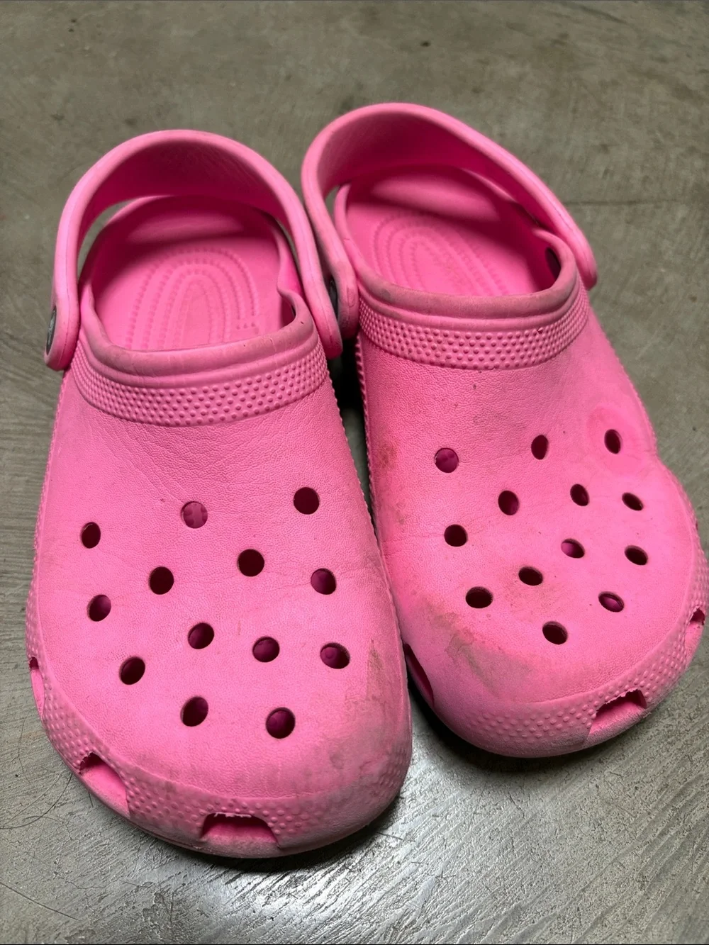 Kids Pink Foam CROCS size 4